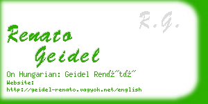 renato geidel business card